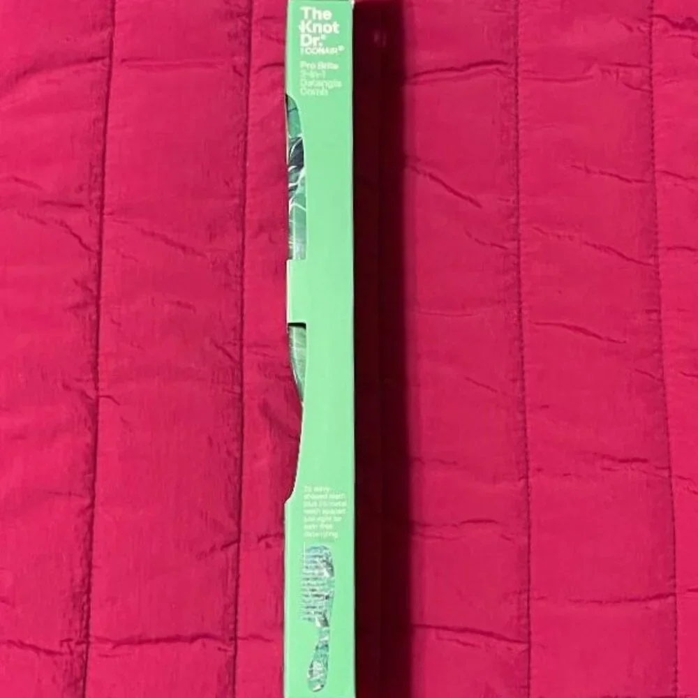 NEW CONAIR ~ THE KNOT DR . 2 - IN - 1 DETANGLE DUAL ROW WET / DRY DETANGLER COMB